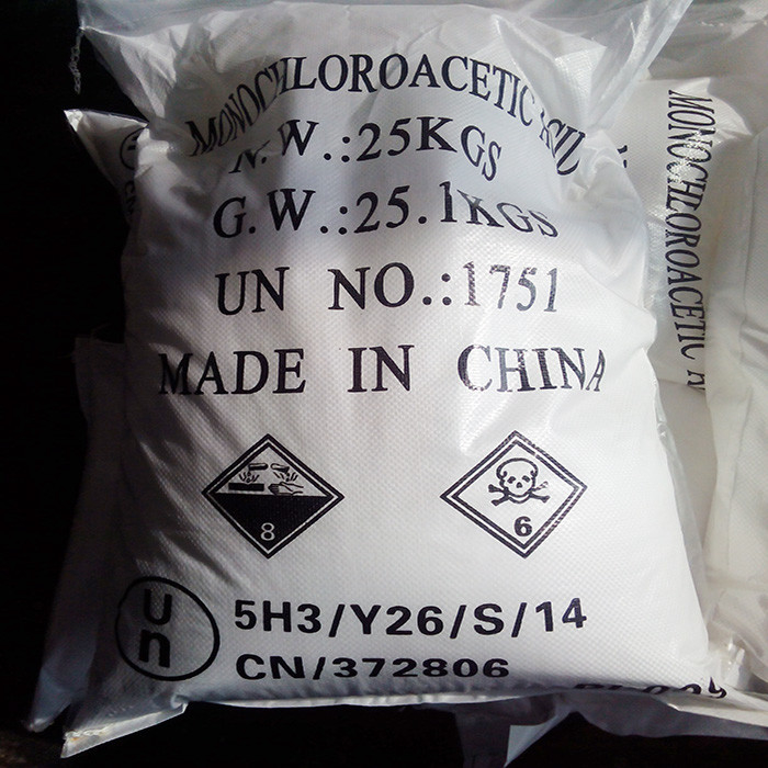 मोनोक्लोरोएसेटिक एसिड (MCAA) 79-11-8 ClCH2CO2H क्लोरोएसेटिक एसिड 2915400090 कीटनाशक मध्यवर्ती
